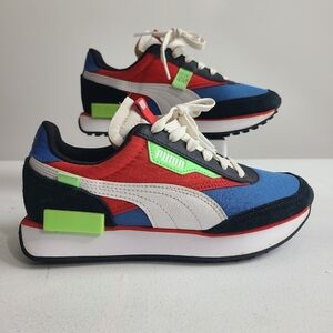 Boys 4- Puma Future Rider Play On 372349-12 Multicolor Running Shoes Sneakers
